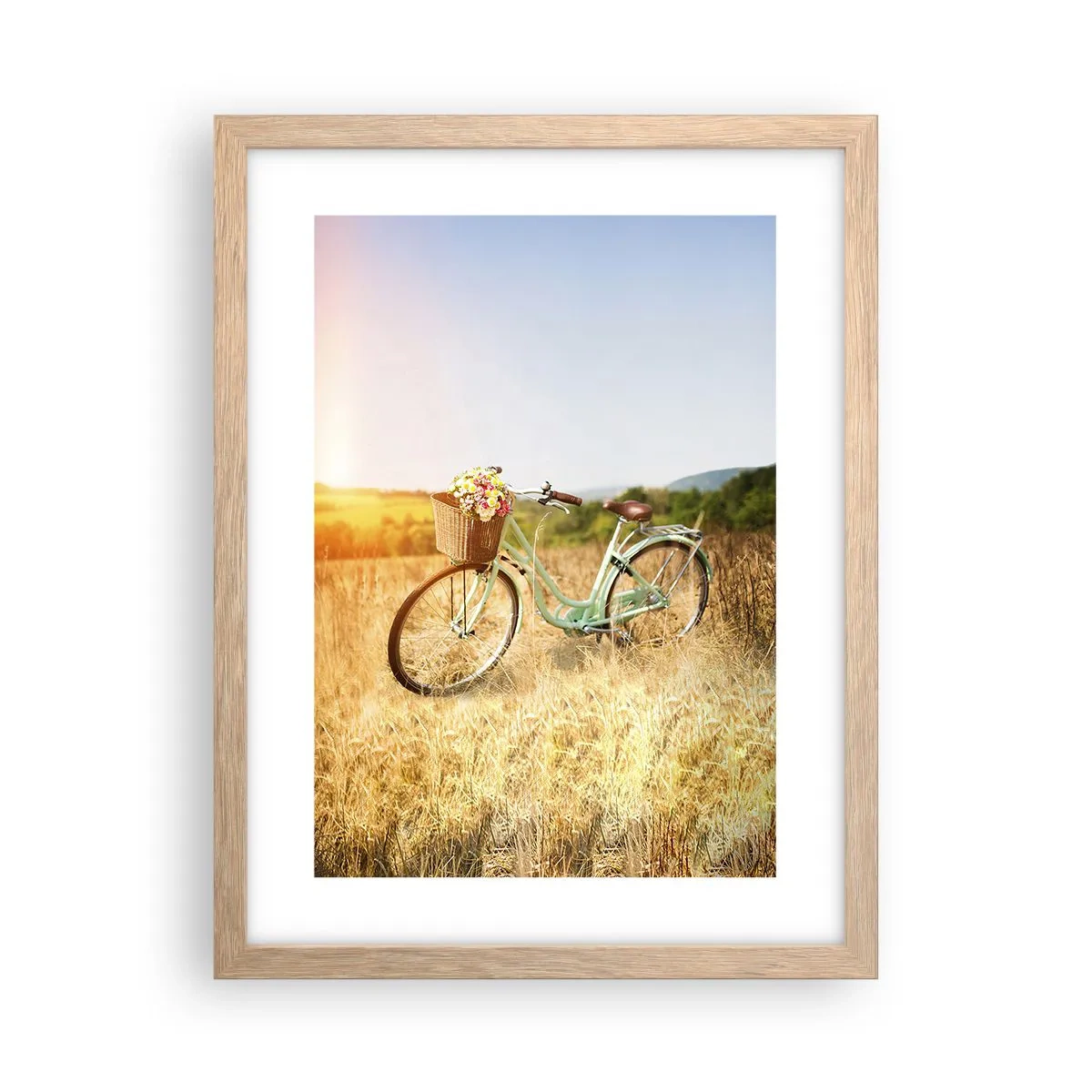 Affisch i ram av ljusek - Jag stannar här en stund - 30x40 cm