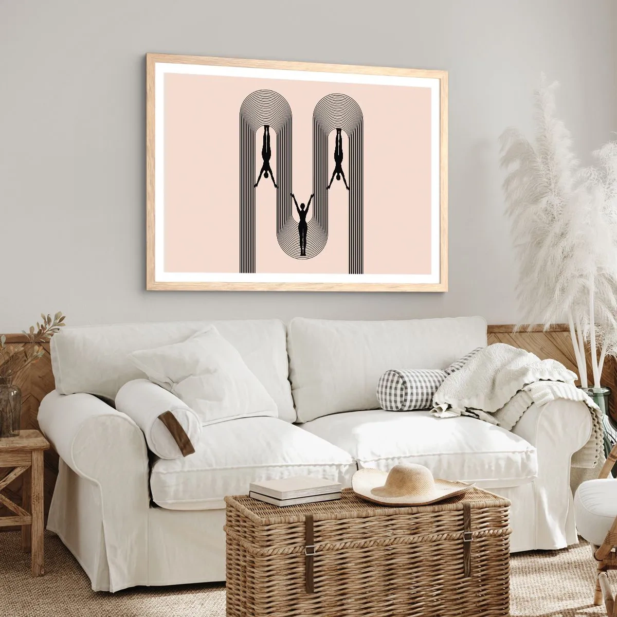 Affisch i ram av ljusek - Upp och ner - 50x40 cm