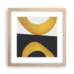 Affisch i ram av ljusek - Öfr det första: guld - 30x30 cm