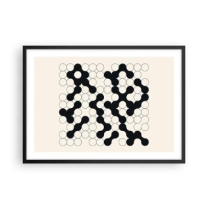 Affisch i svart ram - Kinesiskt spel - variation - 70x50 cm