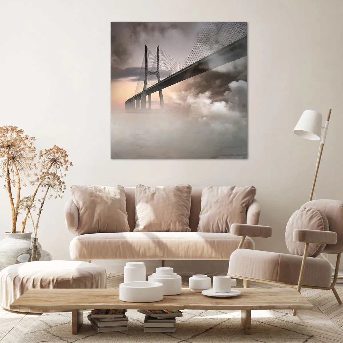 Canvastavla - Bild på duk - Vid en flod som inte finns - 60x60 cm