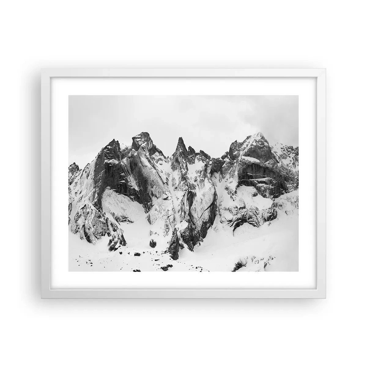 Affisch i vit ram - Granitfarlig bergsrygg - 50x40 cm