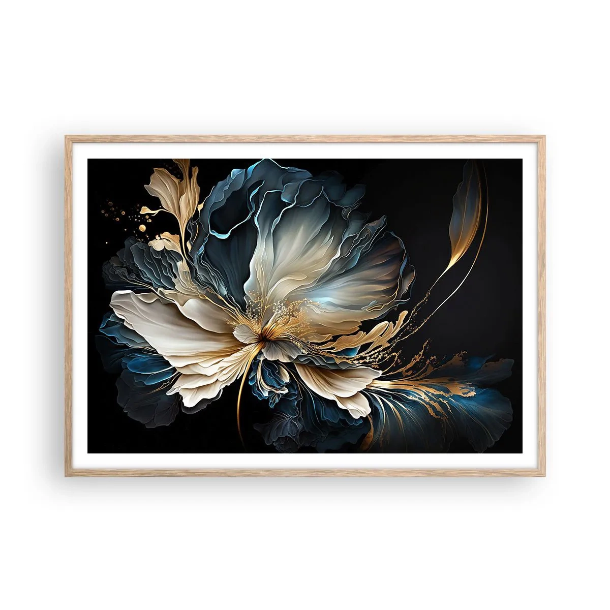 Affisch i ram av ljusek - Sagolik ormbunksblomma - 100x70 cm