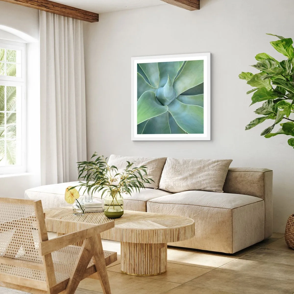 Affisch i vit ram - Det gröna föds - 40x40 cm