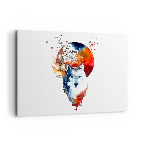 Canvastavla - Bild på duk - Näsa mot näsa med naturen - 100x70 cm