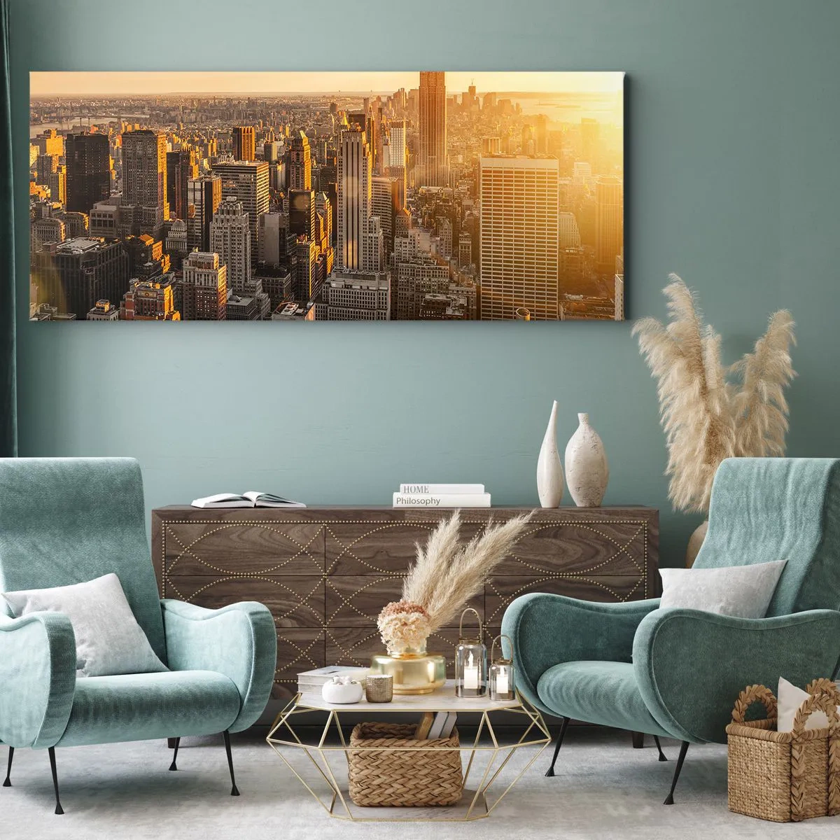 Canvastavla - Bild på duk - Växa i solskenet - 100x40 cm
