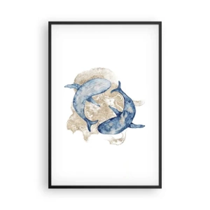 Affisch i svart ram - Vänskap eller kärlek? - 61x91 cm