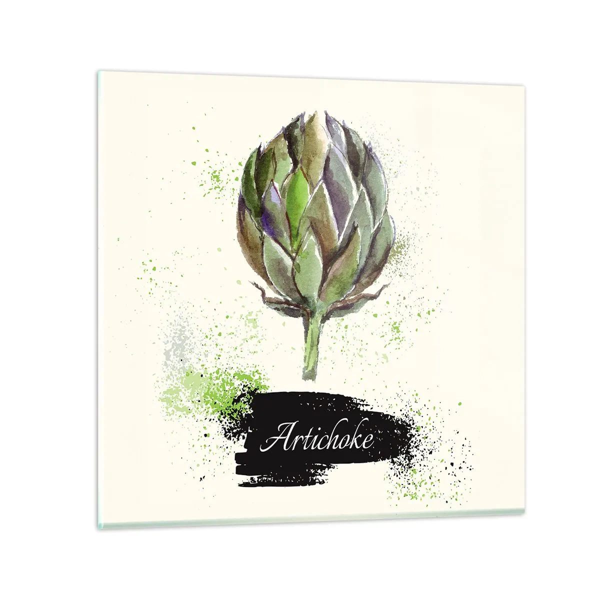 Glastavla - Bild på glas - Eviva grönsaker! - 60x60 cm