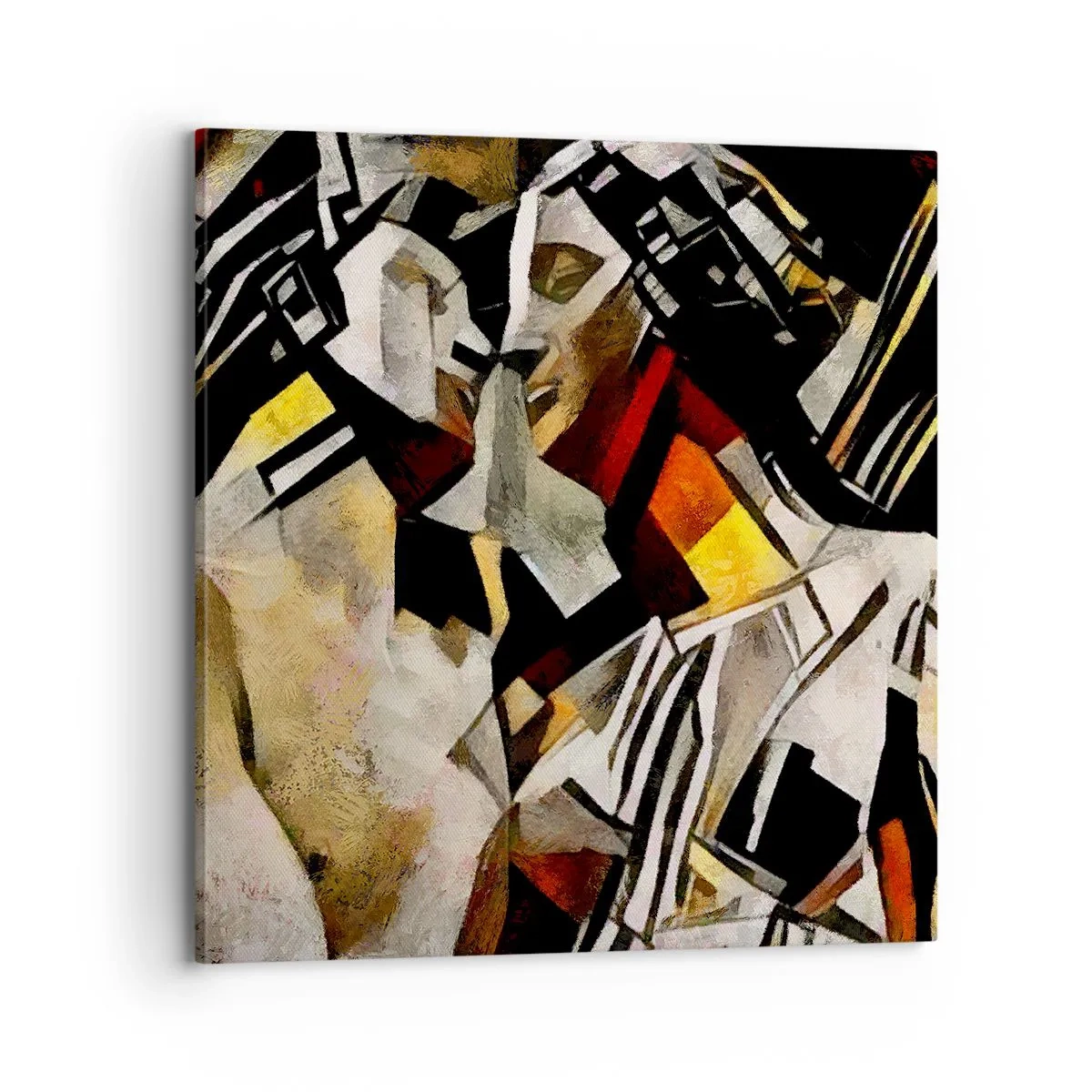 Canvastavla - Bild på duk - Statykyss - 70x70 cm