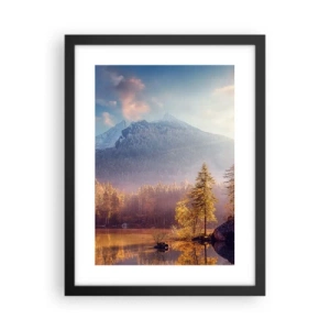 Affisch i svart ram - I berg och dalar - 30x40 cm