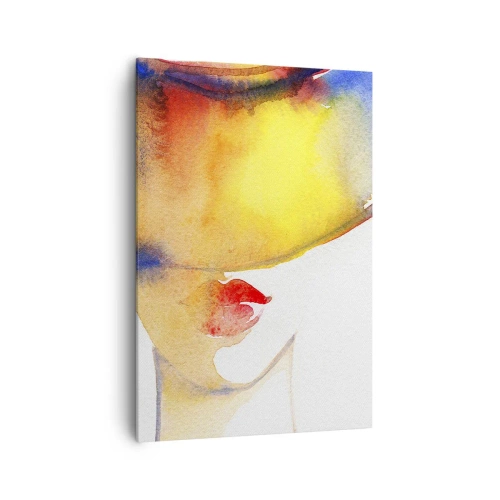 Canvastavla - Bild på duk - Damporträtt - 70x100 cm