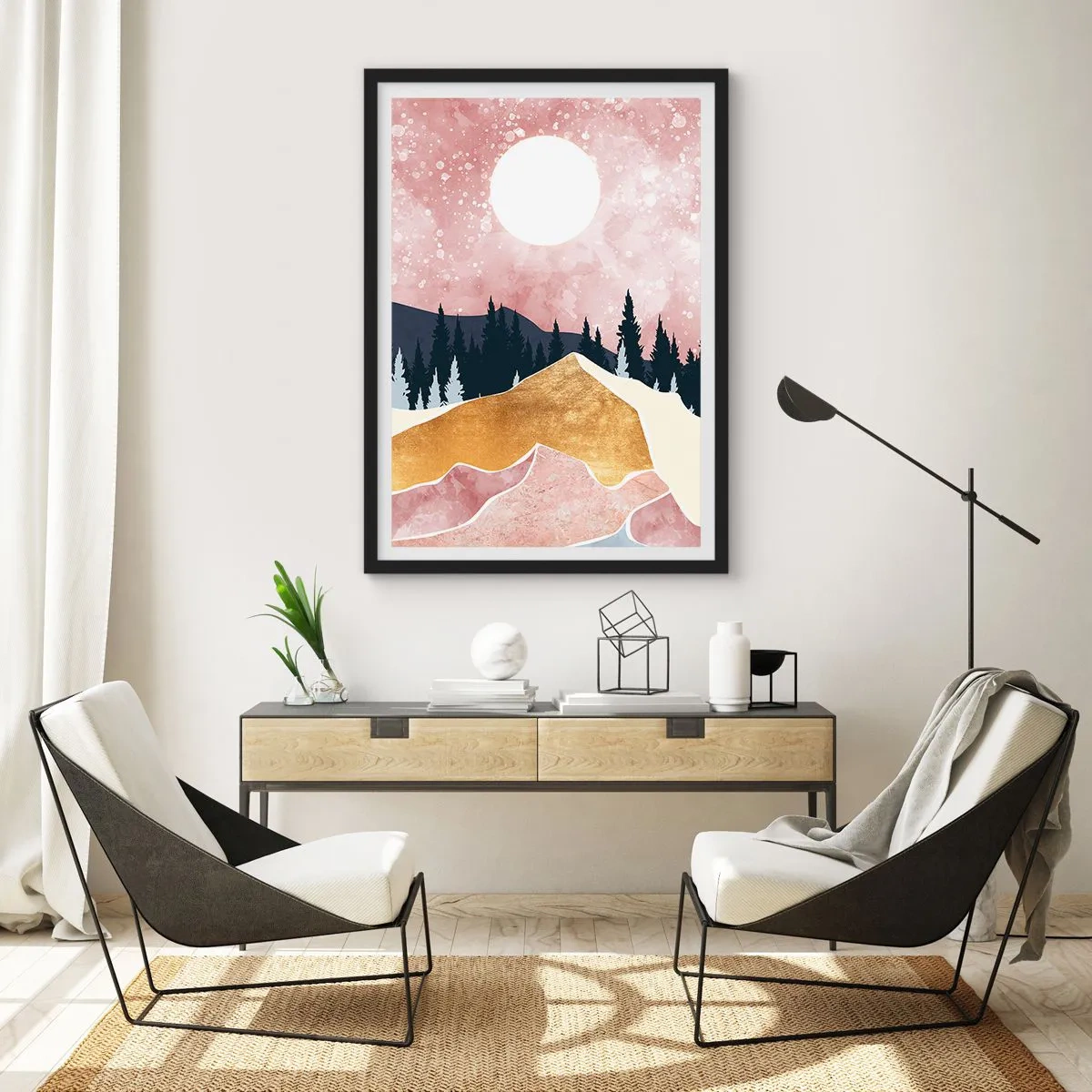 Affisch i svart ram - Nattvakt - 61x91 cm