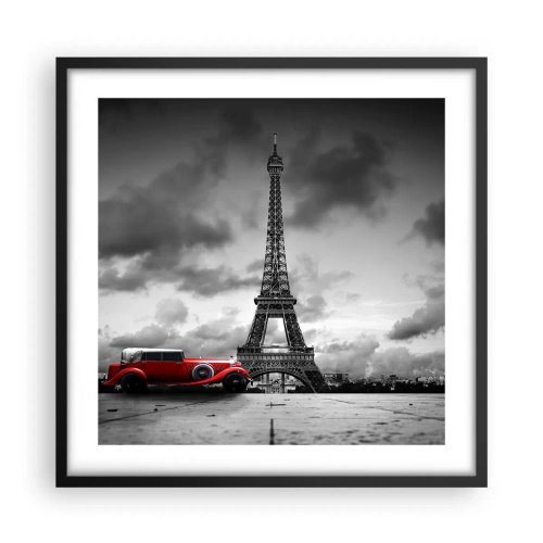 Affisch i svart ram - Inte så länge sedan i Paris - 50x50 cm