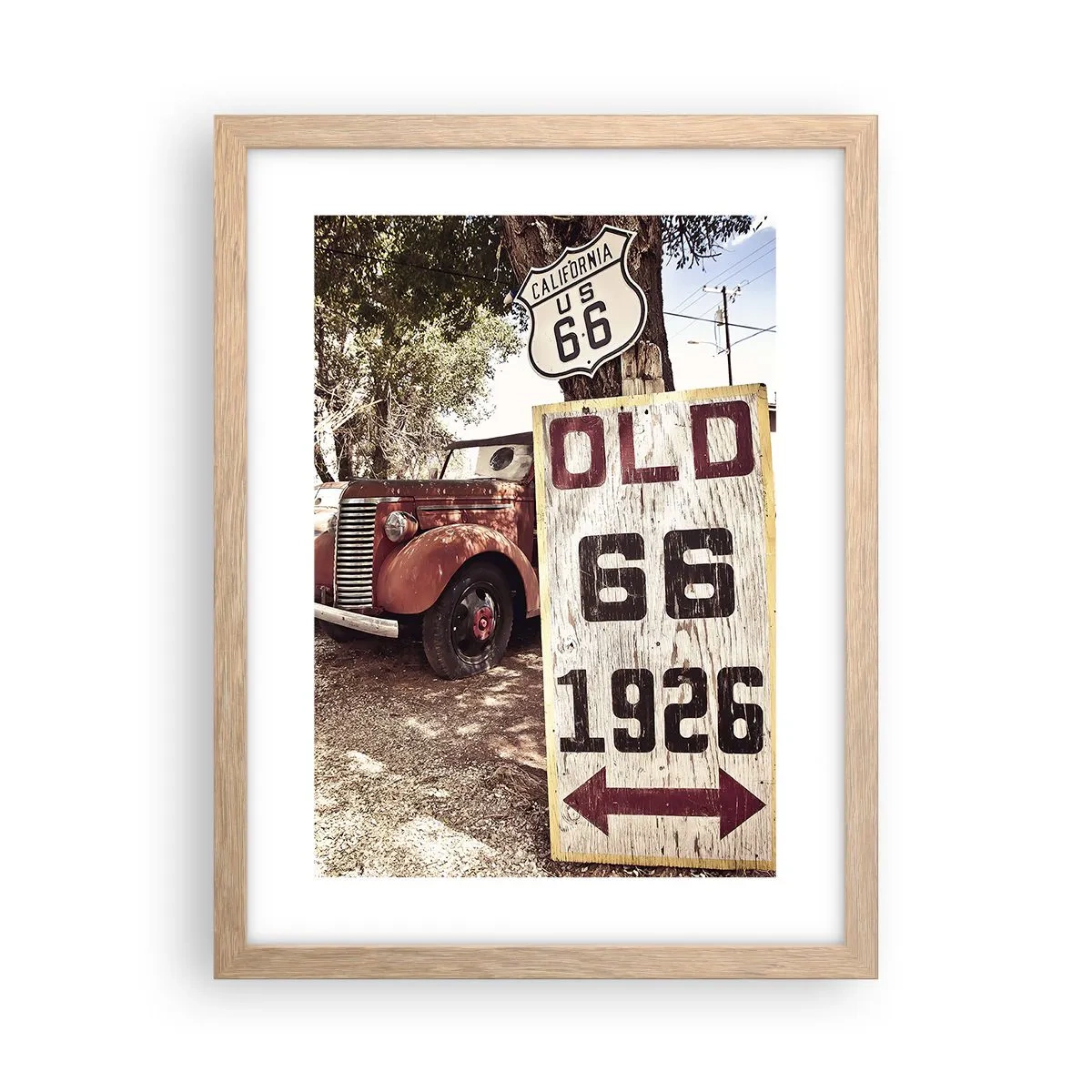 Affisch i ram av ljusek - Amerikanska provinsens legend - 30x40 cm