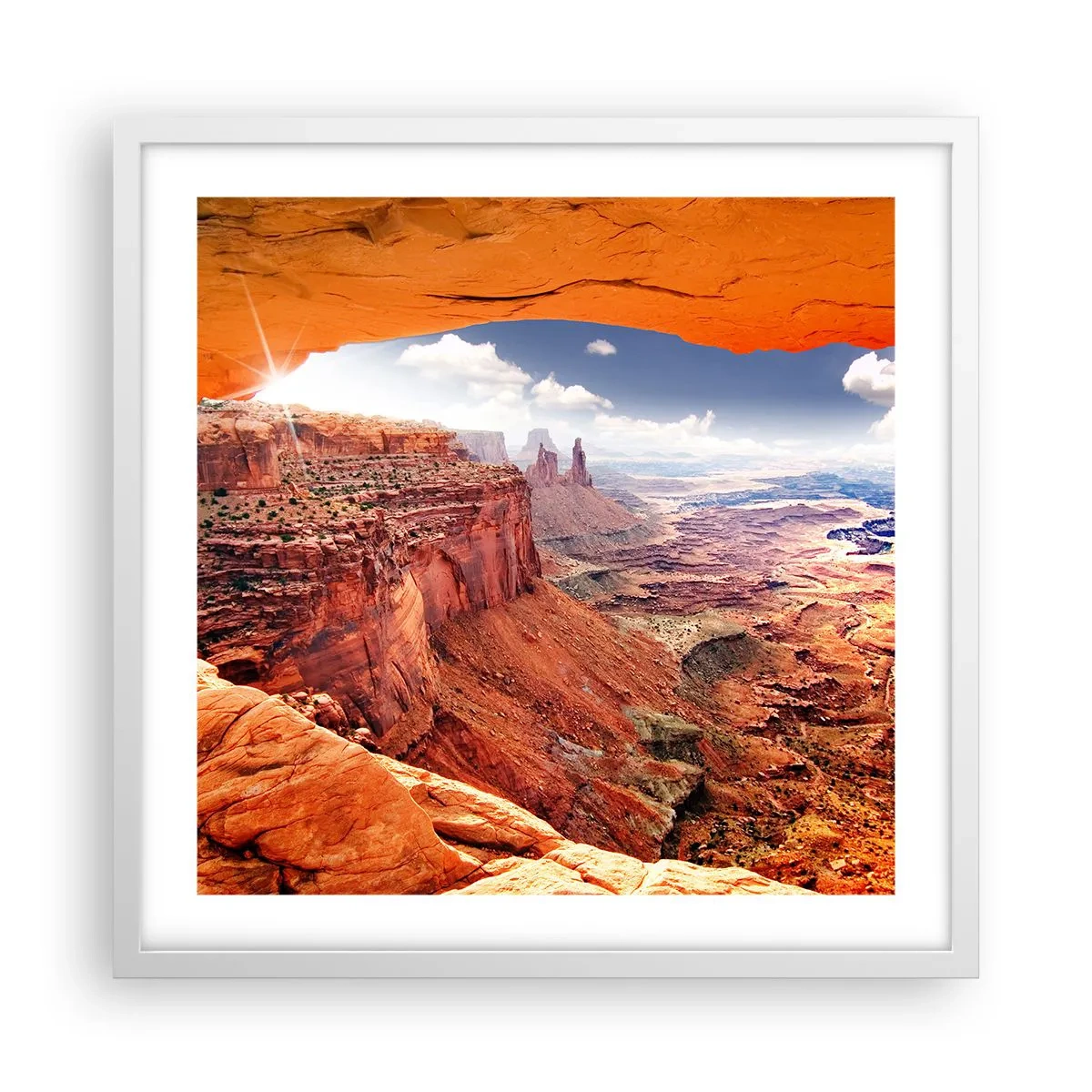 Affisch i vit ram - Skapat av naturen - 50x50 cm