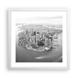 Affisch i vit ram - Hur man inte älskar? - 40x40 cm