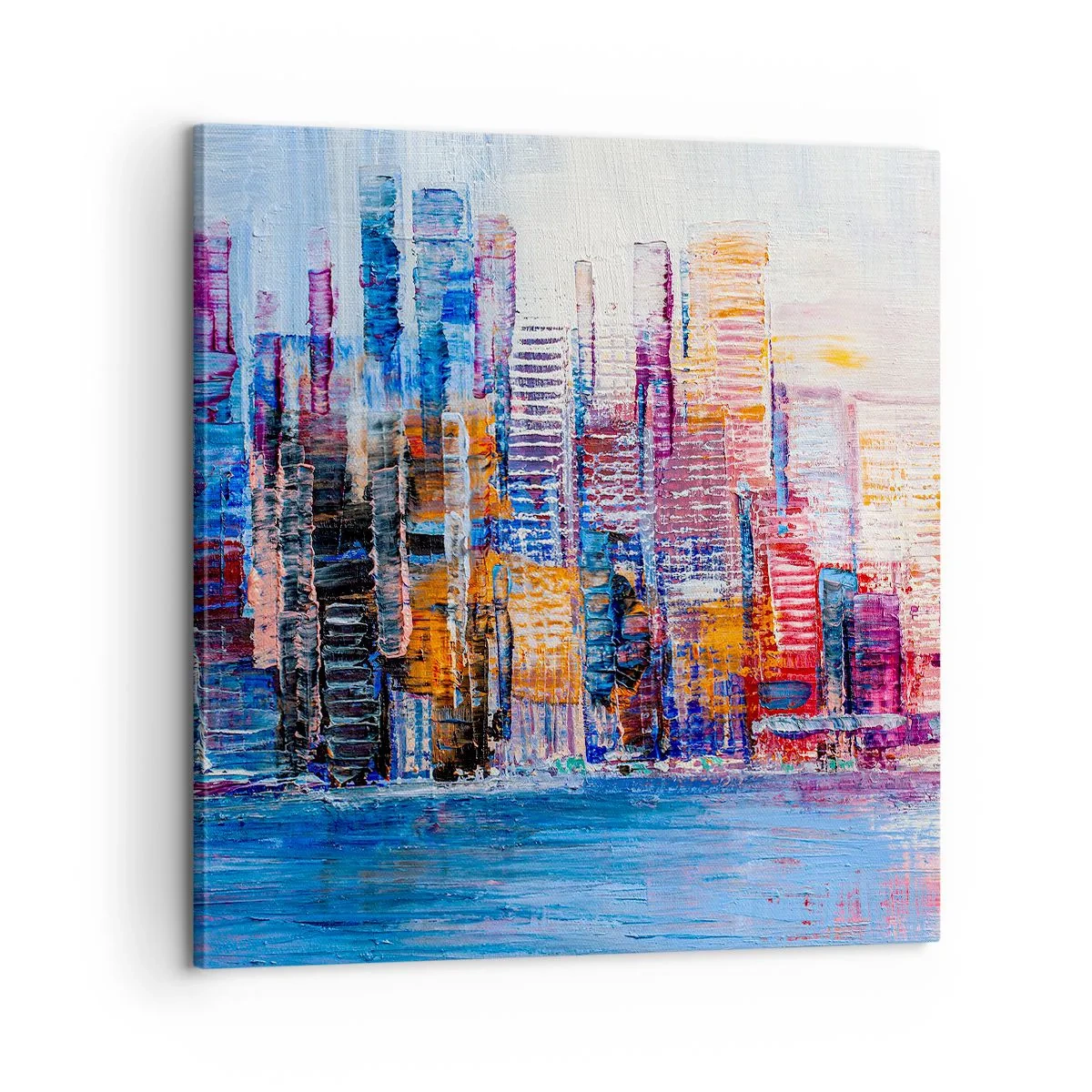 Canvastavla - Bild på duk - En glädjefylld metropol - 60x60 cm