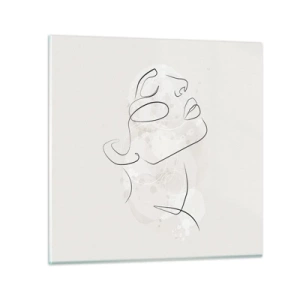 Glastavla - Bild på glas - Drömmens kontur - 30x30 cm