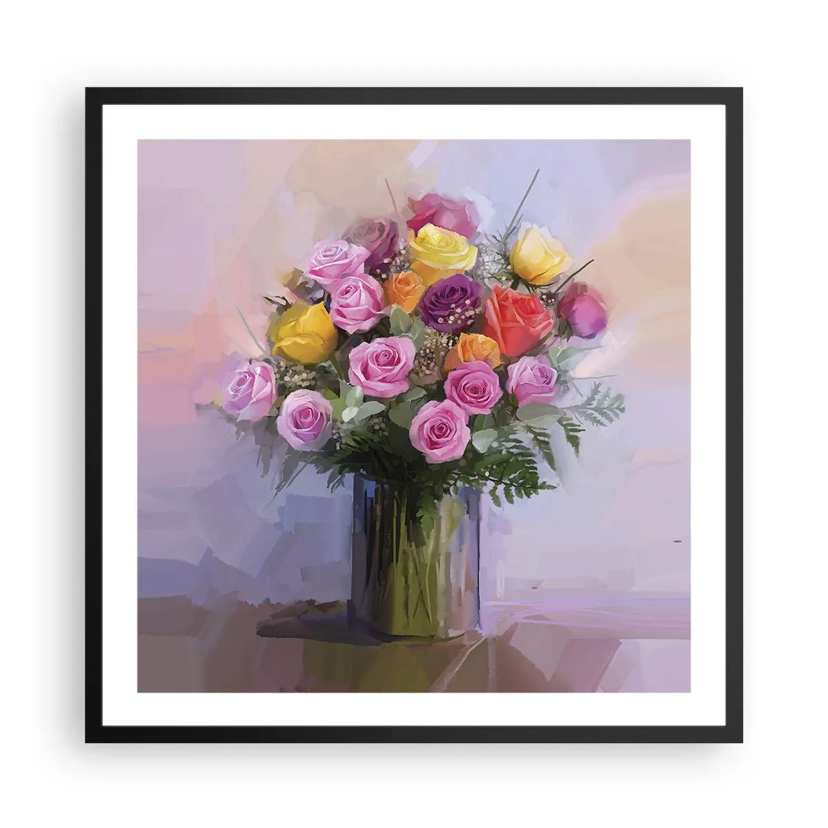 Affisch i svart ram - Stoppad skönhet - 60x60 cm