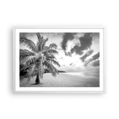 Affisch i vit ram - När du längtar efter ensamheten... - 70x50 cm