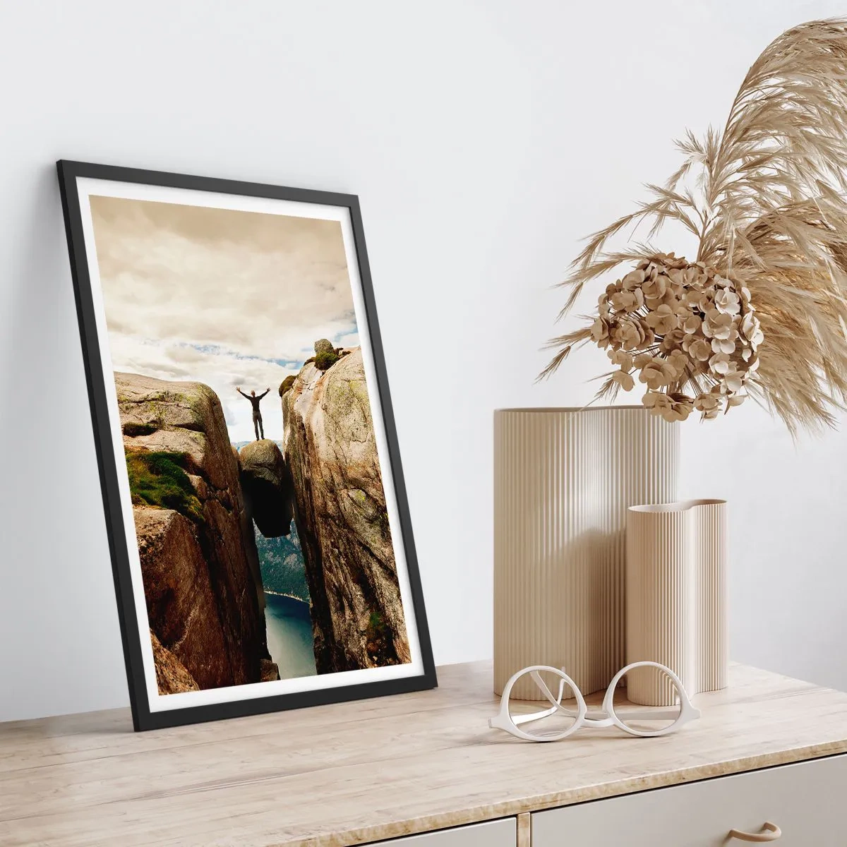 Affisch i svart ram - Hur jag mår?! - 40x50 cm