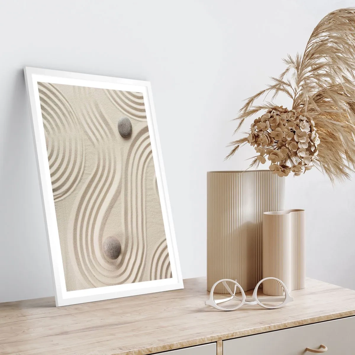 Affisch i vit ram - Värmens beröring - 61x91 cm