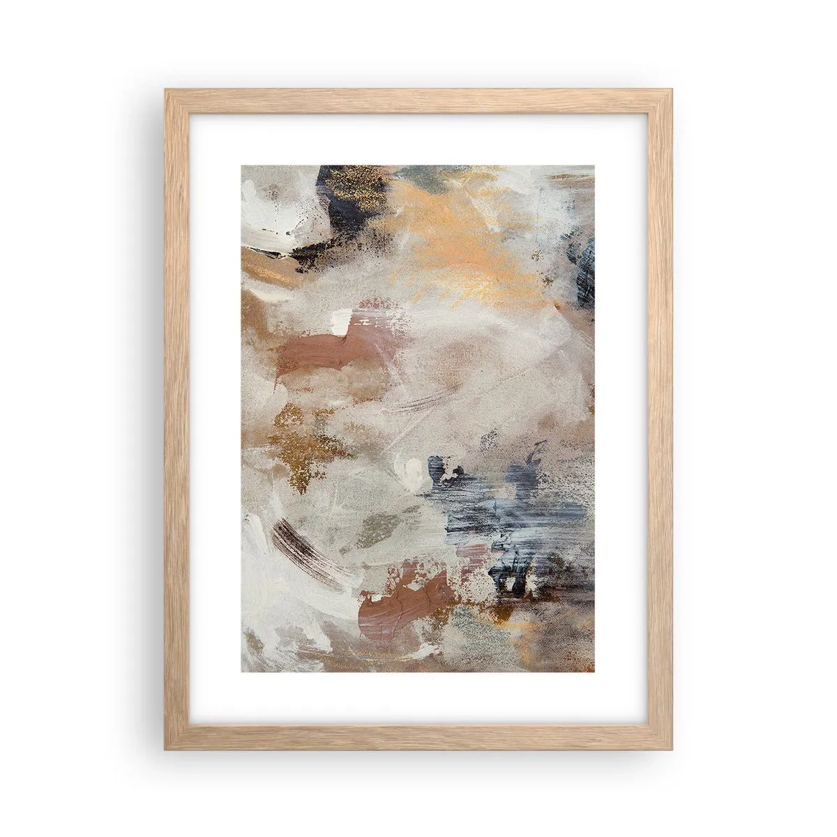 Affisch i ram av ljusek - Dimmig abstraktion - 30x40 cm