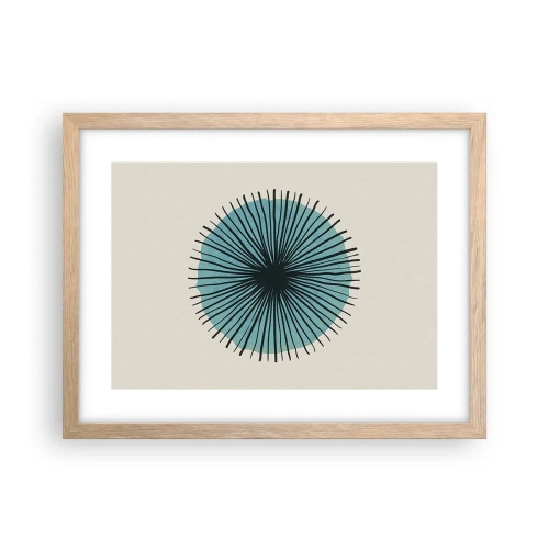 Affisch i ram av ljusek - Radier mot blått - 40x30 cm