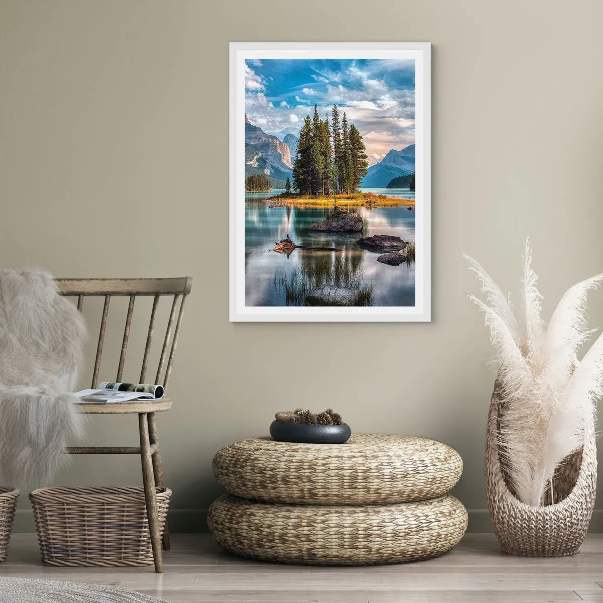 Affisch i vit ram - Vid stort och rent vatten - 61x91 cm