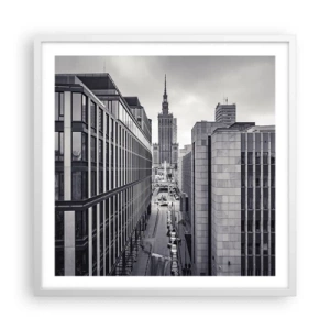 Affisch i vit ram - Warszawadalen - 60x60 cm