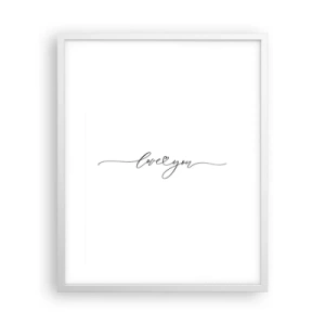 Affisch i vit ram - Svart på vitt - 40x50 cm