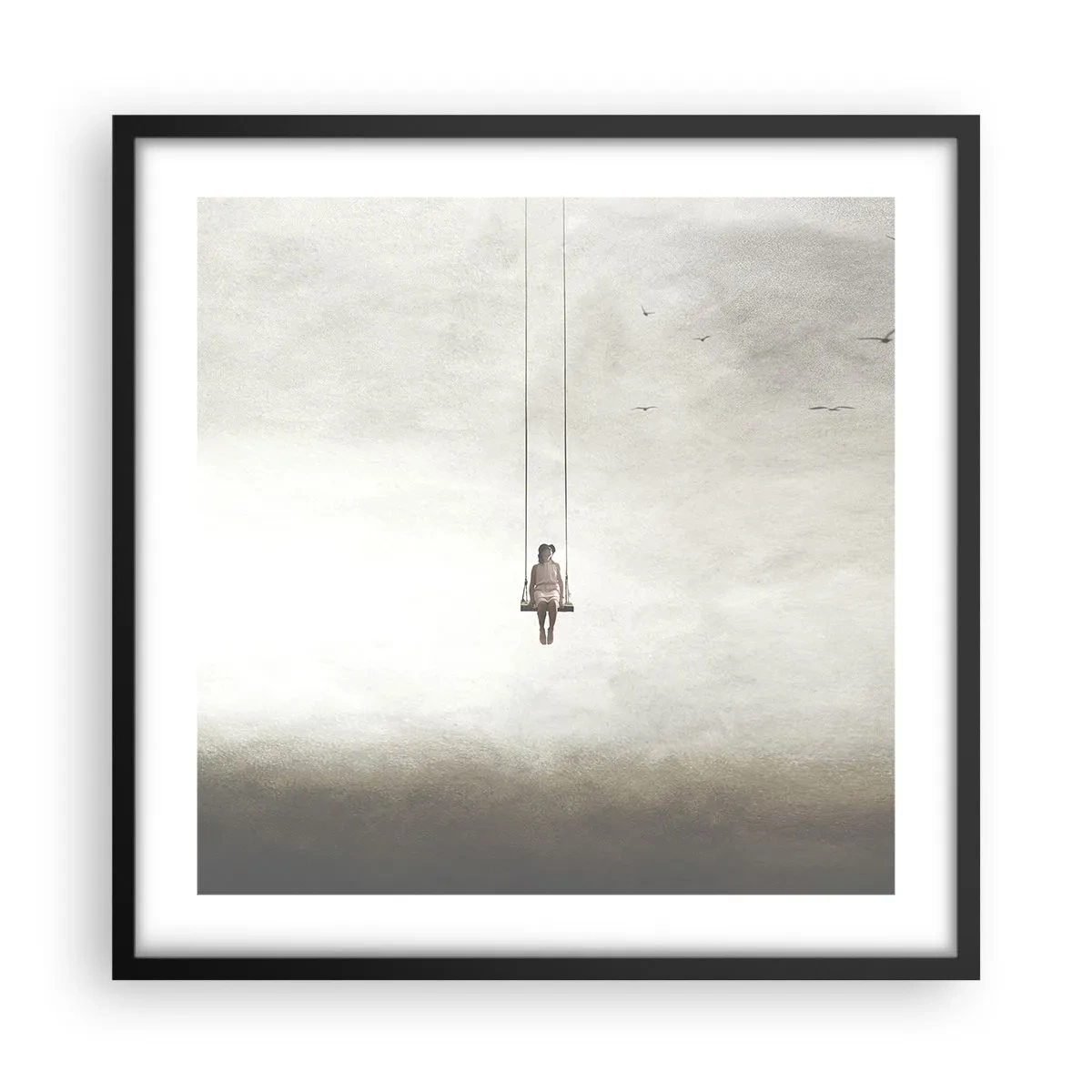 Affisch i svart ram - Barn i oss - 50x50 cm
