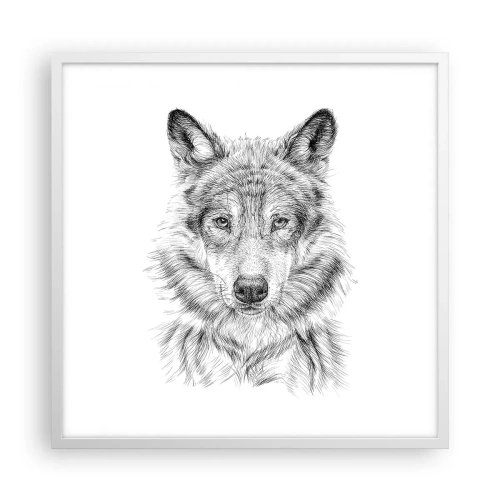 Affisch i vit ram - En född ledare - 60x60 cm