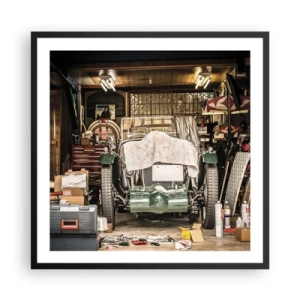 Affisch i svart ram - Tillbaka till det förflutna - 60x60 cm