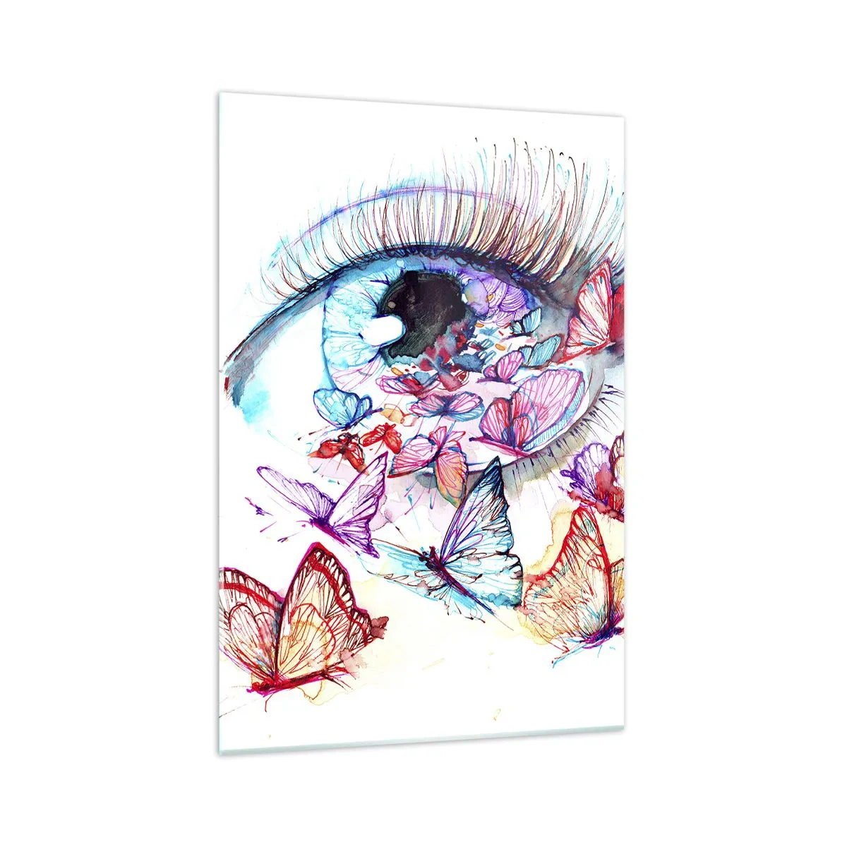 Glastavla - Bild på glas - Ögonens sagolika charm - 70x100 cm