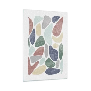 Glastavla - Bild på glas - Mosaik av pulveriserade färger - 70x100 cm