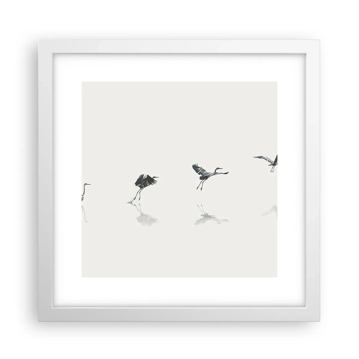 Affisch i vit ram - Fyra enkla steg - 30x30 cm