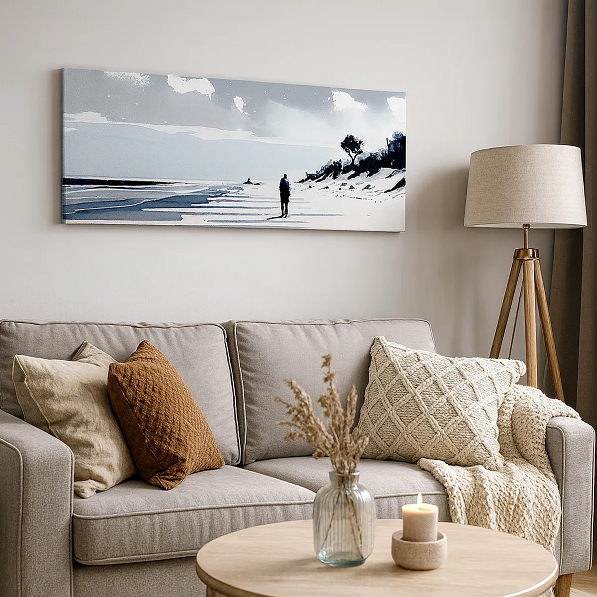 Canvastavla - Bild på duk - Ensam - 30x30 cm