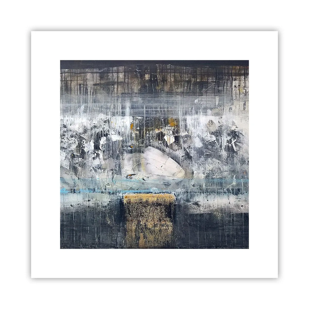 Affisch - På is och klumpar - 30x30 cm