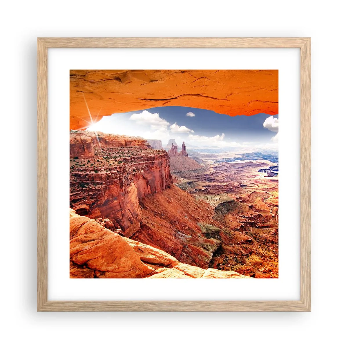 Affisch i ram av ljusek - Skapat av naturen - 40x40 cm