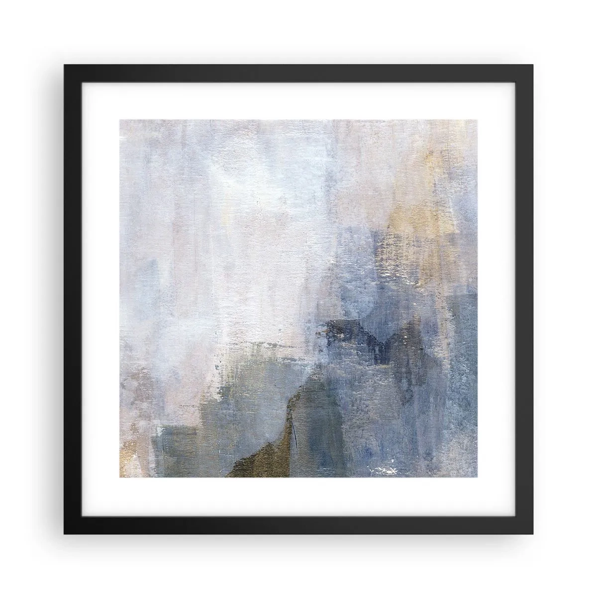 Affisch i svart ram - Färgernas toner och ackord - 40x40 cm