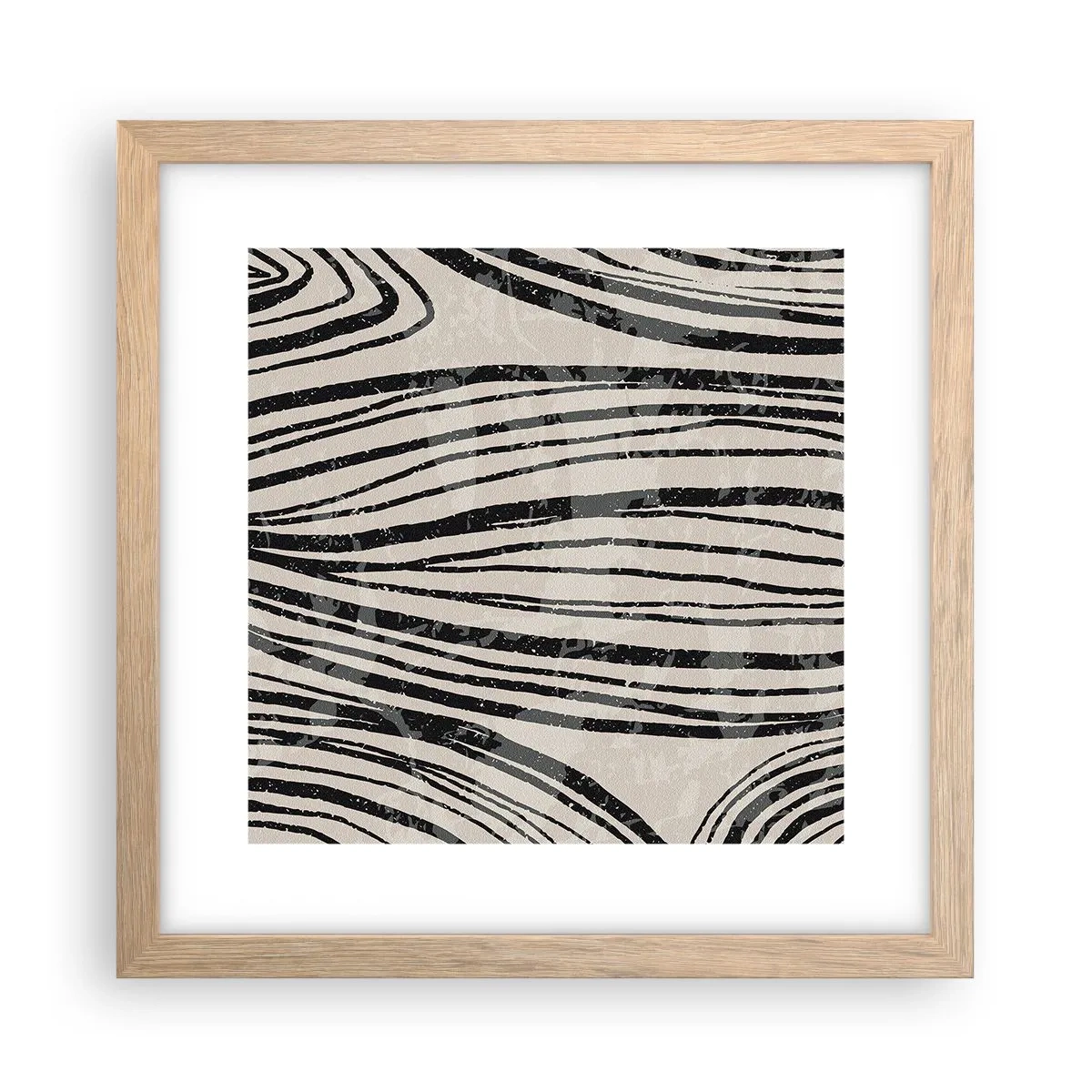 Affisch i ram av ljusek - Stänk av linjer - 30x30 cm