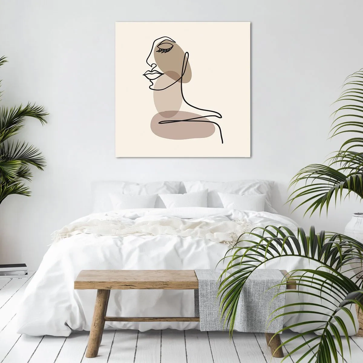 Canvastavla - Bild på duk - Skönhetens säkra linje - 50x50 cm