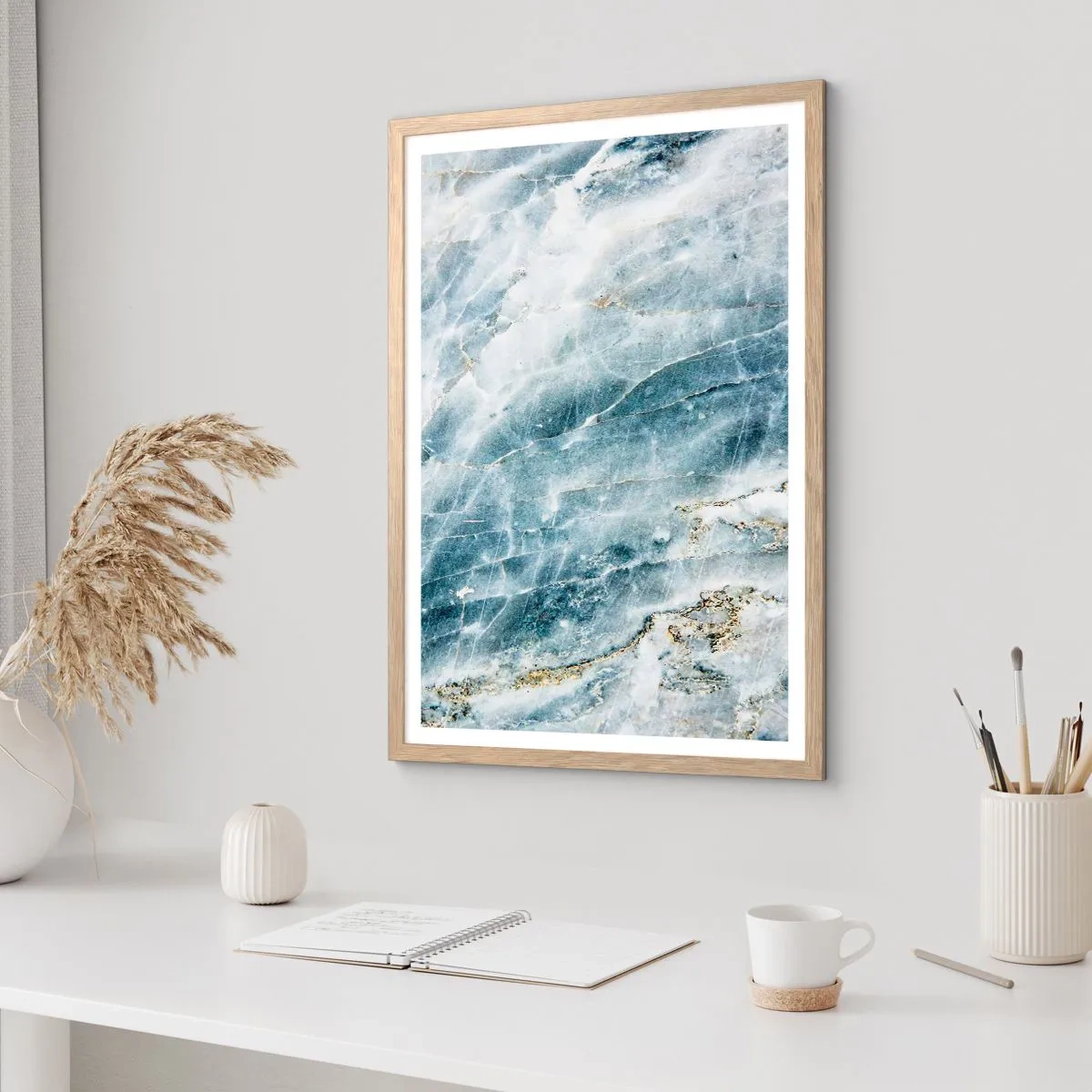 Affisch i ram av ljusek - Isvärld - 40x50 cm