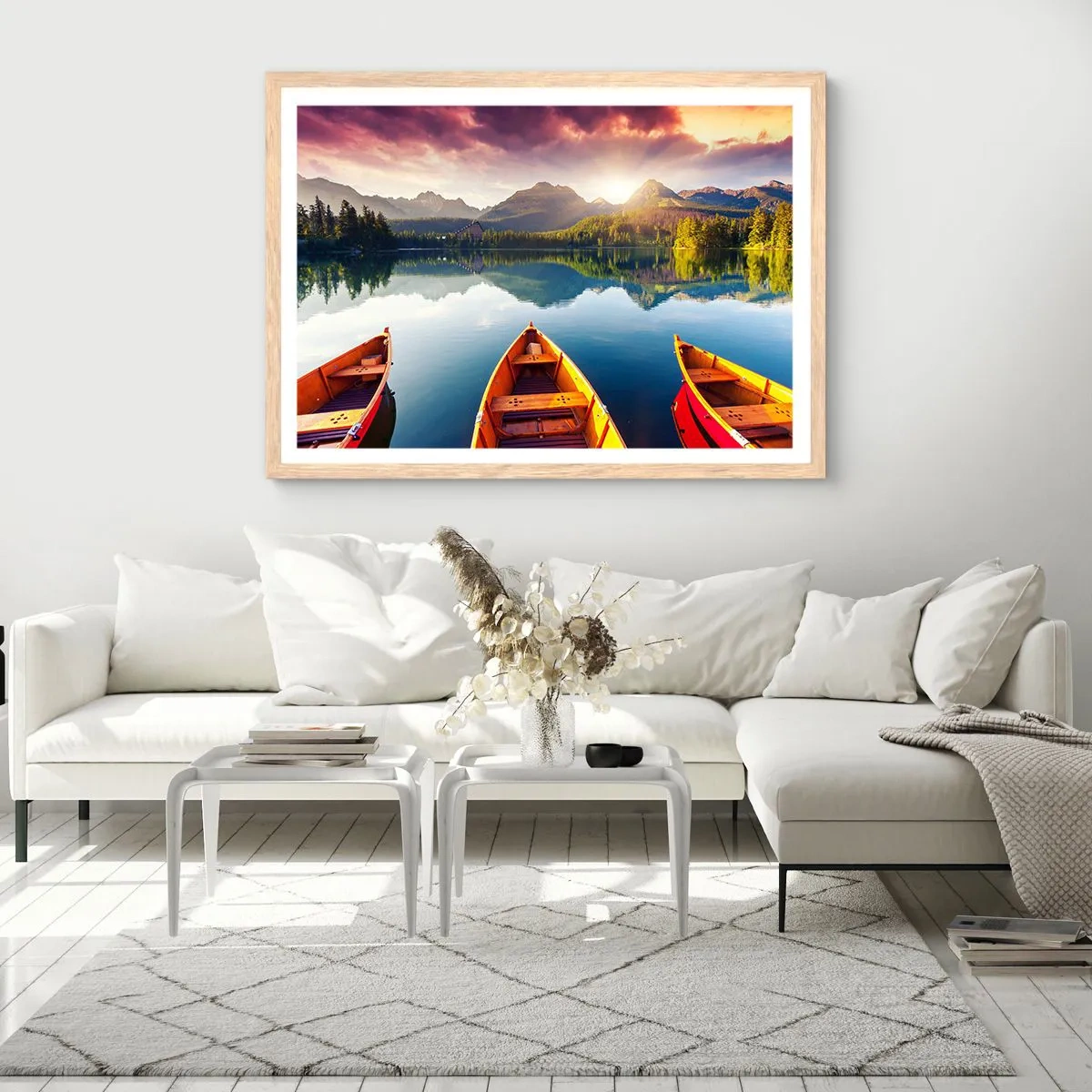 Affisch i ram av ljusek - Ingenting mot naturen - 91x61 cm