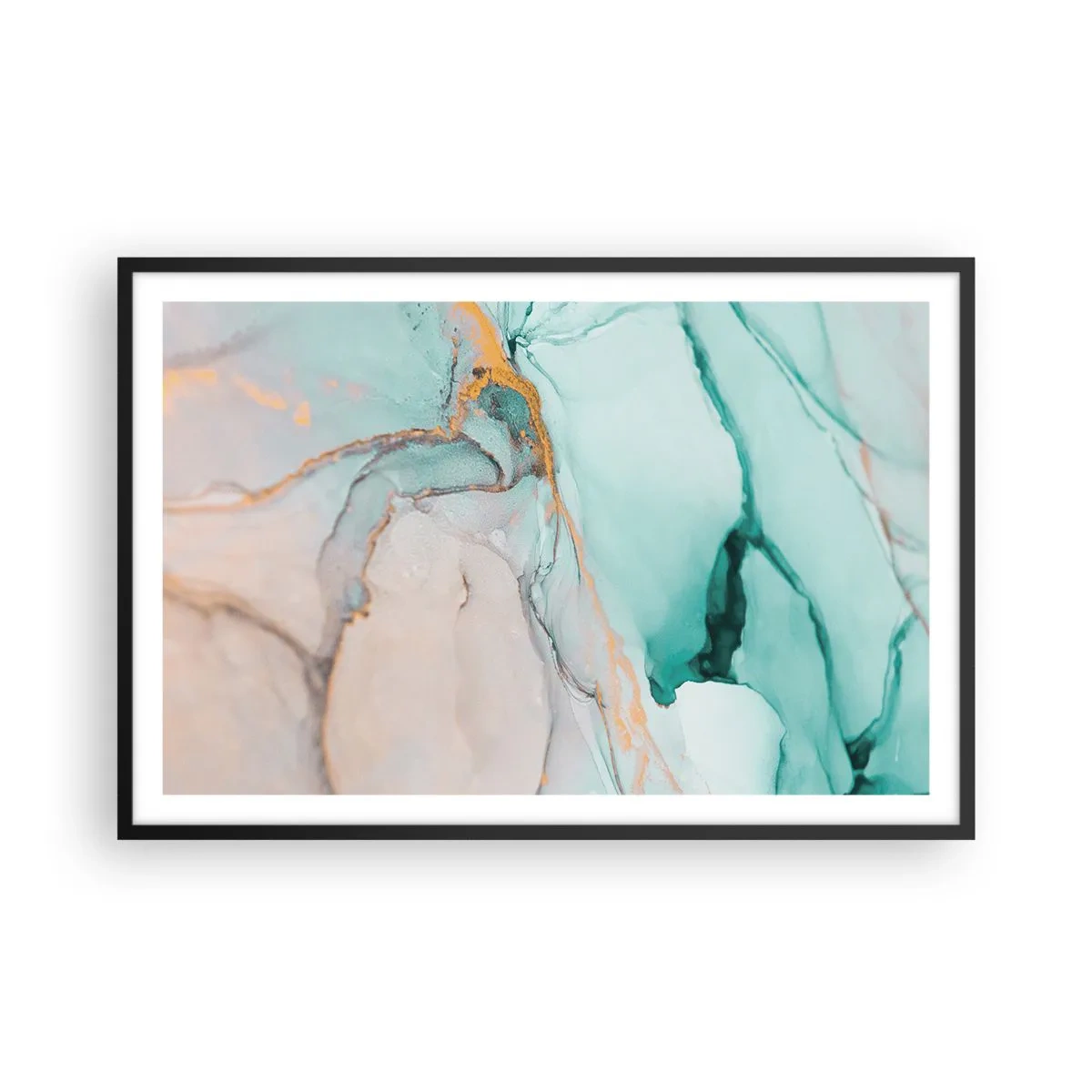 Affisch i svart ram - Formernas och färgernas dans - 91x61 cm