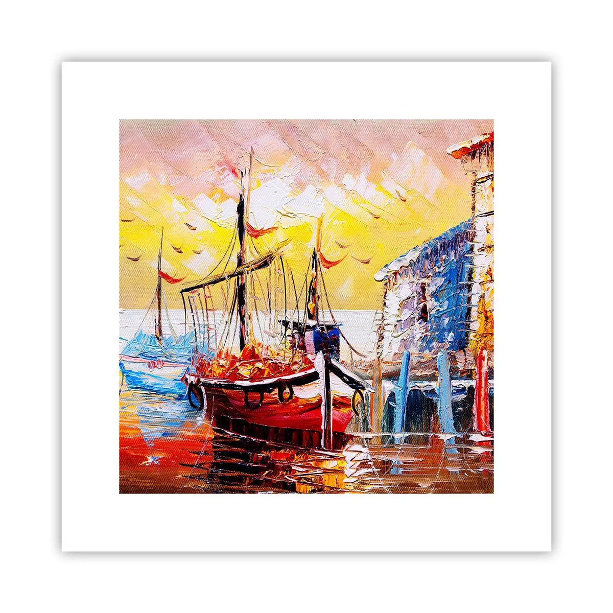 Affisch - Lycklig återresa - 30x30 cm