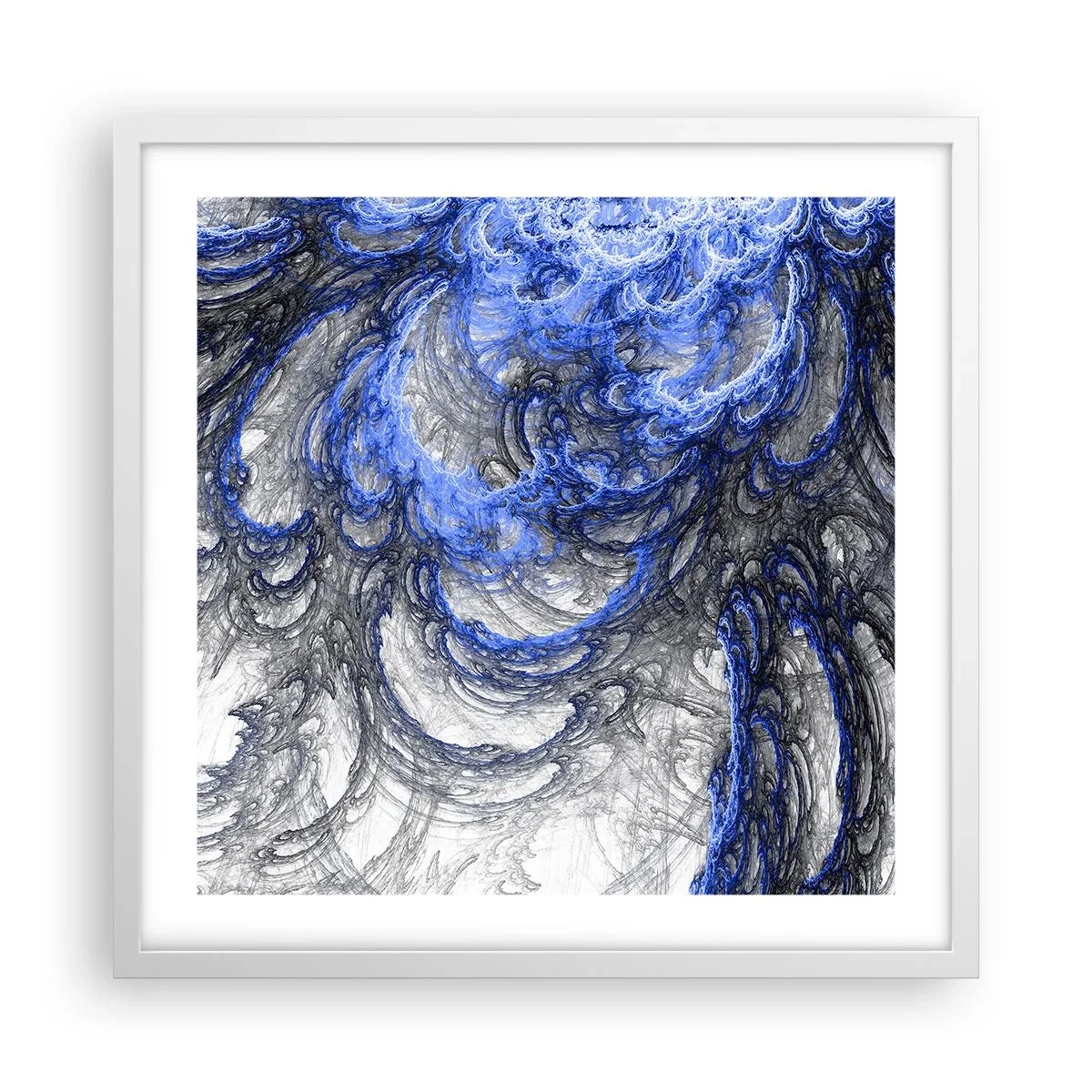 Affisch i vit ram - Vågens födsel - 50x50 cm