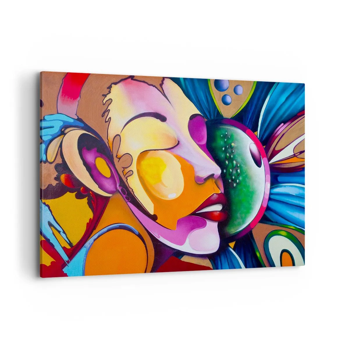 Canvastavla - Bild på duk - Känna på med färg - 100x70 cm