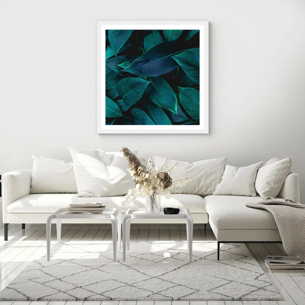 Affisch i vit ram - Grönskan själv - 40x40 cm